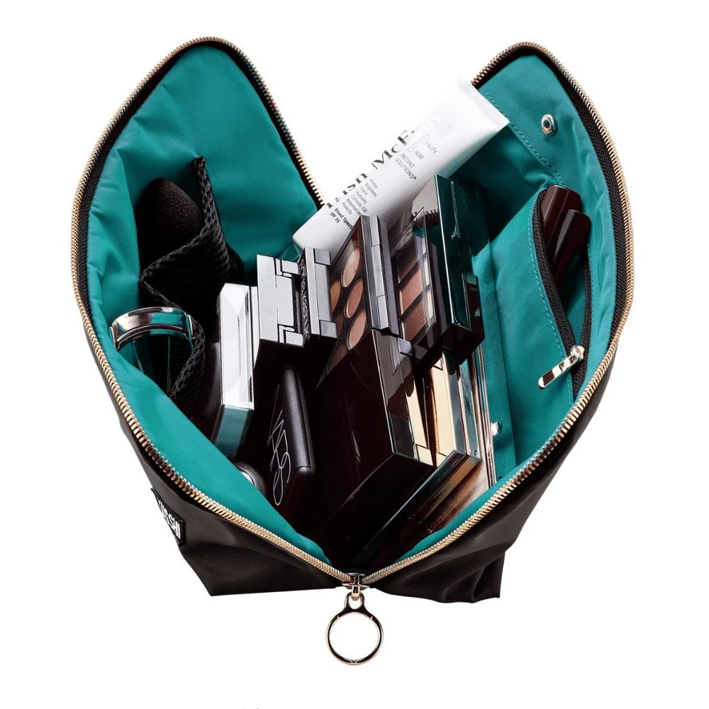 Kusshi Vacationer Makeup Bag with Pocket Organizer.
